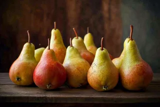 新鲜水果梨子摄影图