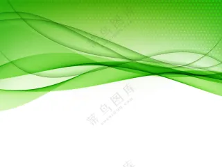动感流畅的绿色曲线素材