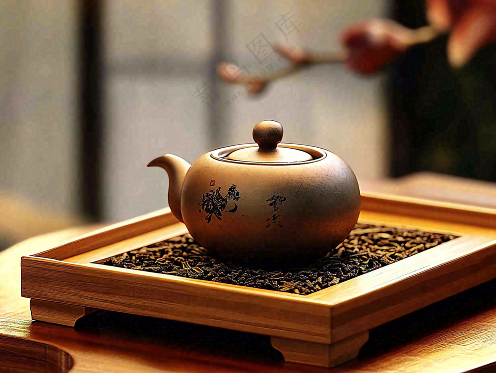 茶叶品茶茶道文化古色古香摄影图