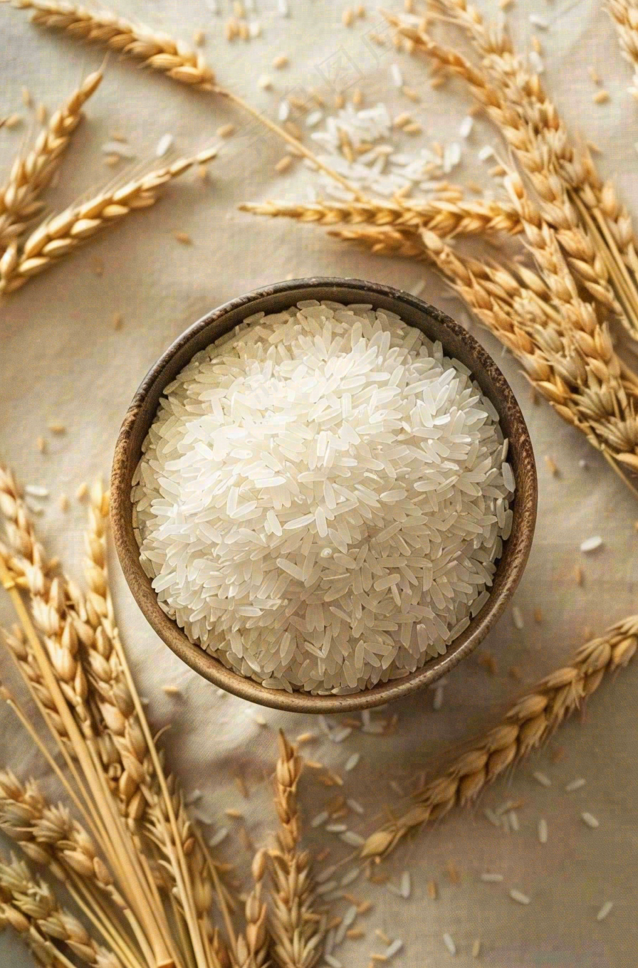 世界粮食日谷物米饭稻谷小麦摄影图