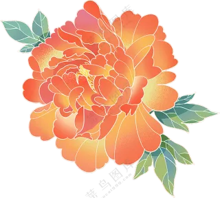 牡丹花   手绘花朵   粉色牡丹花   牡丹花朵  免扣素材