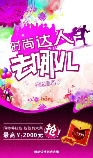 时尚达人去哪儿购物海报