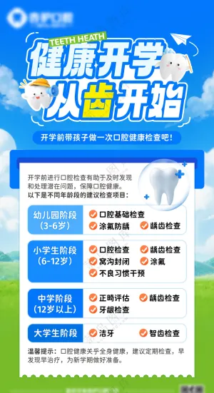牙科开学科普海报
