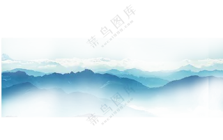 白云与崇山峻岭等风光免抠图片素材