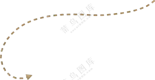 虚线样式指向箭头元素免抠图片素材