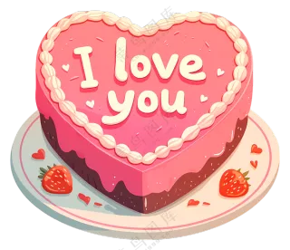 心形蛋糕免抠元素