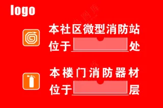 微型消防站位置牌