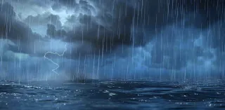 暴雨天气预警摄影图