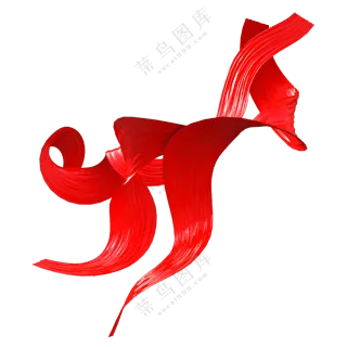 红色墨迹笔触装饰元素免抠图片素材