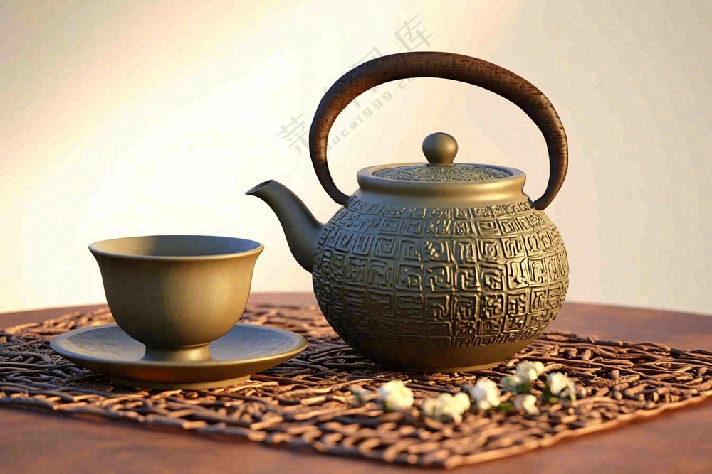 茶叶品茶茶道文化古色古香摄影图