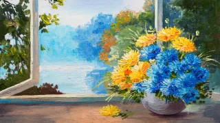 花朵花卉油画图片