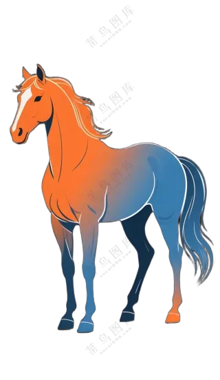 现代 简约 马 春节 马年