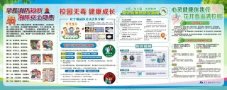 校园禁毒防控消防安全心理健康展板