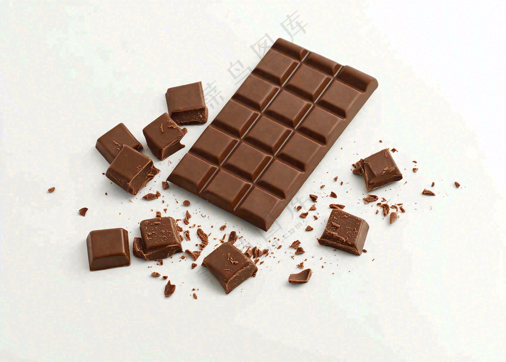 黑巧巧克力美味美食摄影图