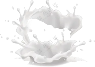 四处飞溅的乳制品奶花免抠图片素材