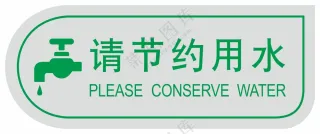 节约用水提示海报素材