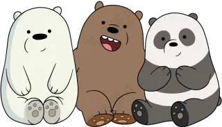 一起排排坐的三只动物创意免抠图片