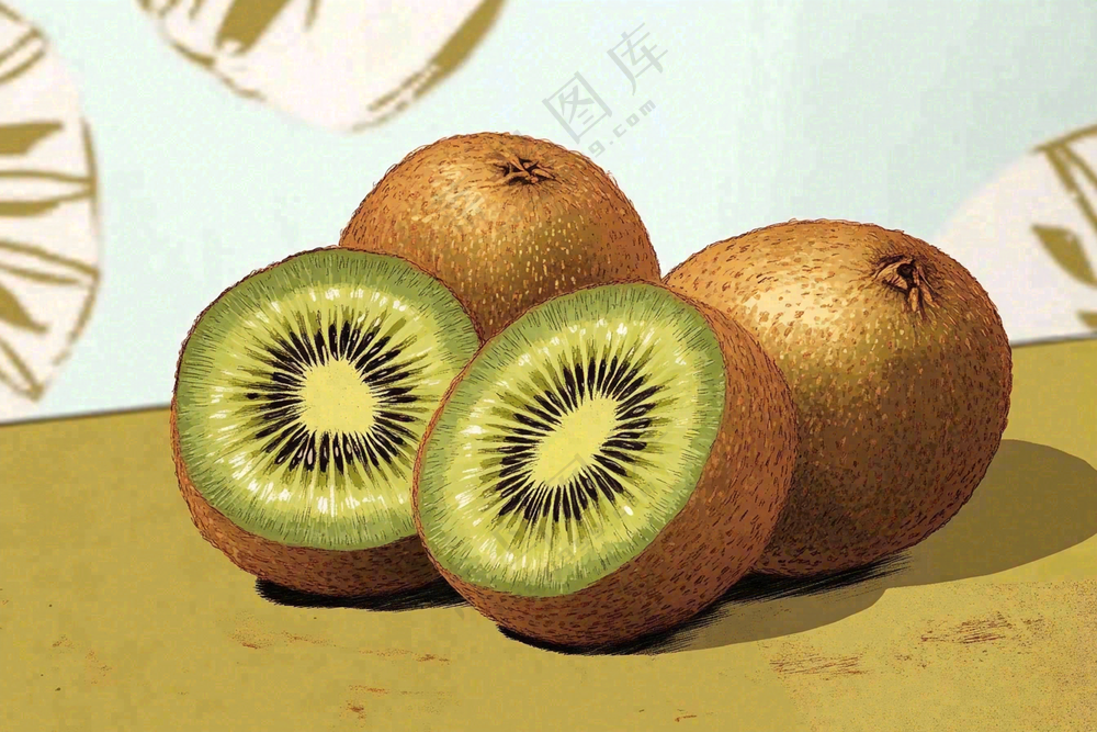 新鲜水果猕猴桃摄影图