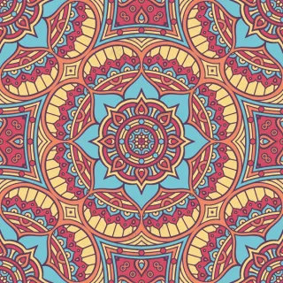 复古花纹背景图