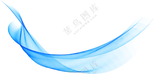 蓝色波形曲线元素PNG免抠图片素材