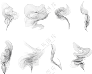 抽象曲线元素烟雾元素免抠图片素材