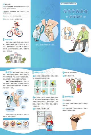 骨关节炎患者健康指引三折页