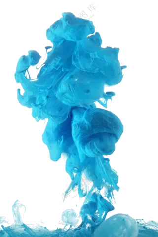 蓝色烟雾弥漫扩散创意效果PNG图片
