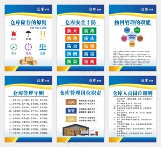 仓库管理制度展板海报