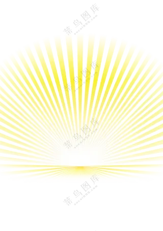 黄色四射光芒装饰元素免抠图片素材