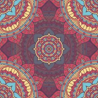 复古花纹背景图