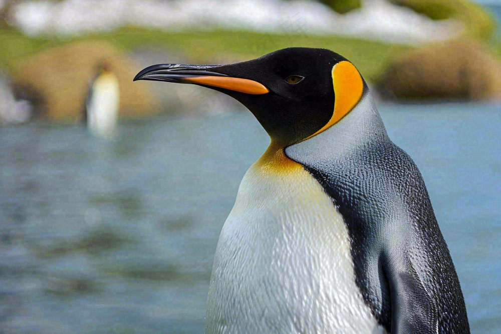 冰雪天地的企鹅寒冷动物摄影图