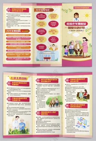 应对老年期痴呆国家行动计划三折页