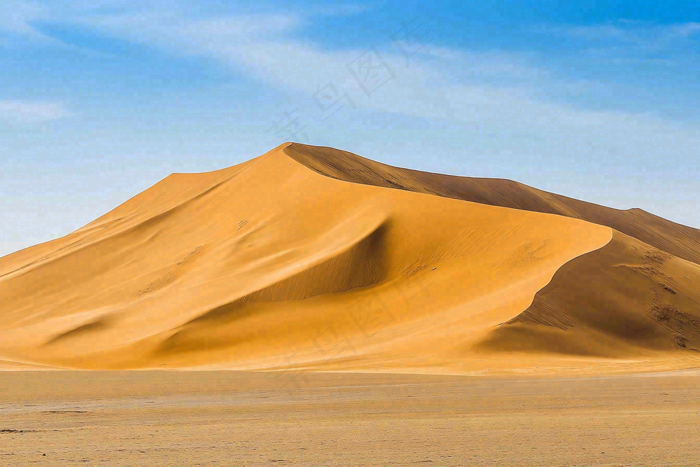 炎热干燥沙漠沙丘敦煌大漠风光自然风景摄影图