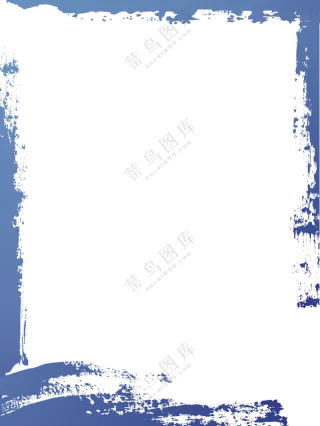 飞白涂抹笔触效果边框免抠图片素材