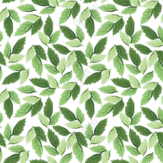 四方连续拼接效果绿色树叶免抠图片