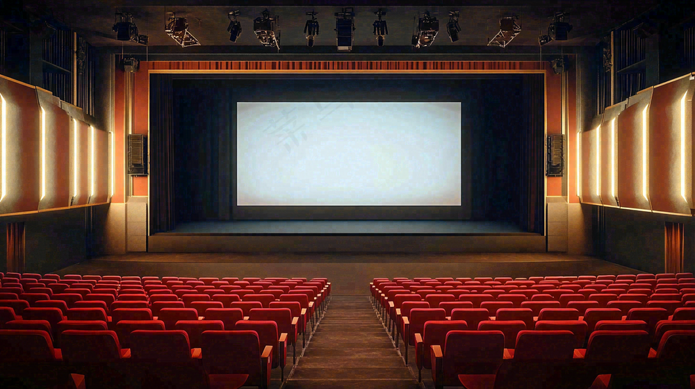 豪华电影院观影厅场景摄影图