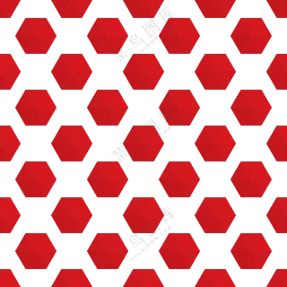 红色的六边形几何图案免抠图片素材
