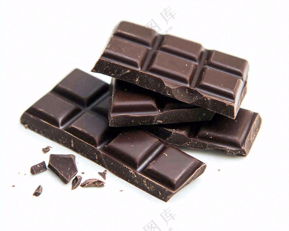 黑巧巧克力美味美食摄影图