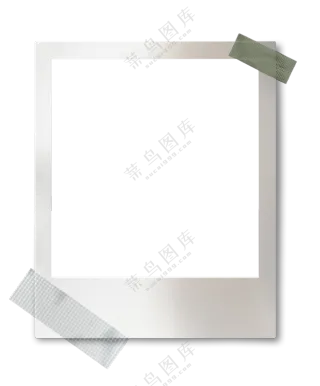 美纹纸固定的照片相框免抠图片素材