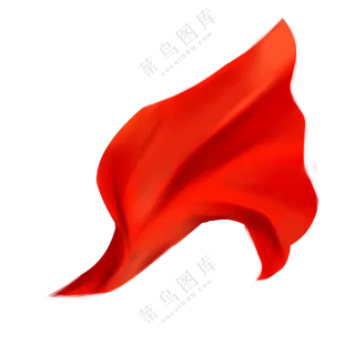 飘着一块红色的布PNG免抠图片素材