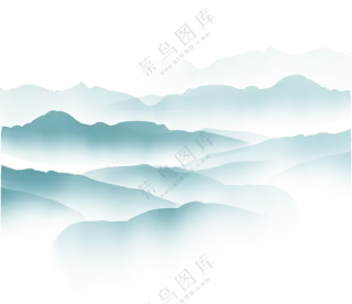 层叠起伏群山创意PNG免抠图片素材