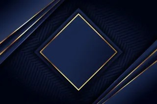 蓝色金箔方块线条素材