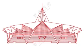 郑州国际会展中心线稿