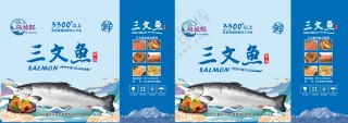 三文鱼包装海报图片