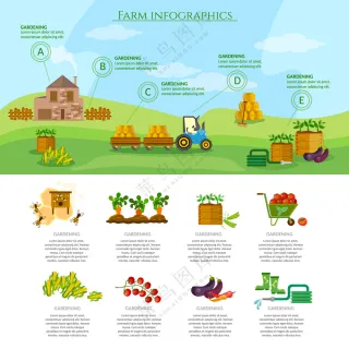 农场丰收插画图片