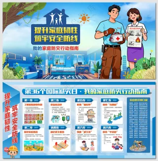 我的家庭防灾行动指南展板