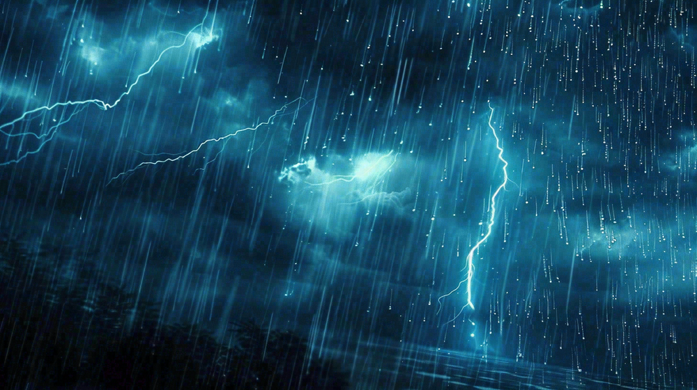 暴雨天气预警摄影图