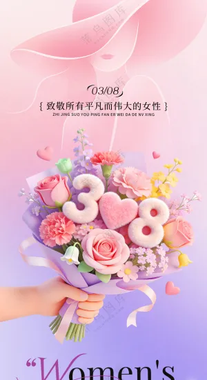 38女神节妇女节海报
