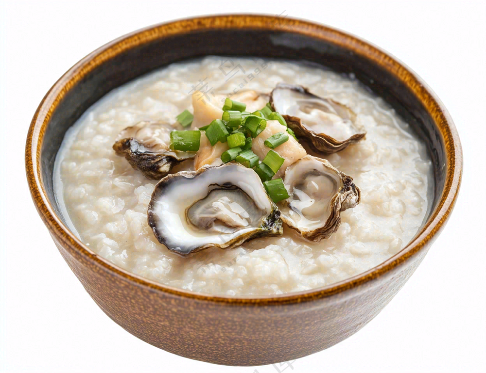 海鲜粥生活扇贝美食摄影图免抠