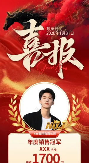 红色简约喜报网图3